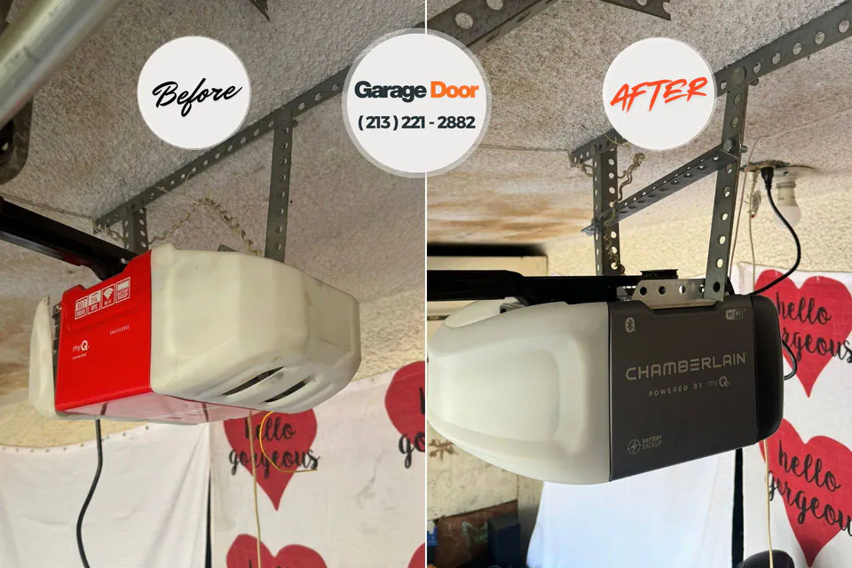 Before and after: garage door repair Kachina Village, AZ